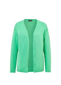 Strickjacke GOLDNER "Offene Strickjacke in Kurzform", Herren, Gr. 50, gr&uuml;n (jadegr&uuml;n), Obermaterial: 60% Viskose CV. 40% Baumwolle CO., eng Rollkante, Strickjacken Strickjacke, keine/nicht relevant