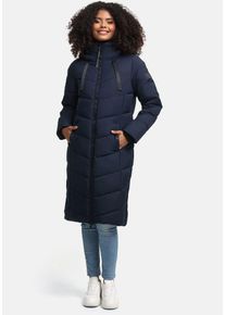 Winterjacke Navahoo "Navahoo Schmatzibaer lange Damen Winter Steppjacke N009", Damen, Gr. XS, blau (navy), Obermaterial: 100% Polyester PES., Jacken Winterjacke