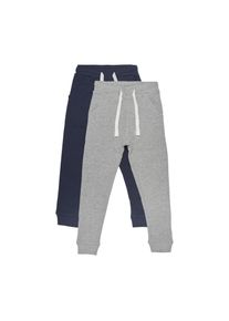 Jogginghose Minymo "Jogginghose MIBasic", Jungen, Gr. 152, N-Gr, blau (schwarz navy), Web, Obermaterial: 100% Baumwolle CO., unifarben, regular fit, Hosen Jogginghose