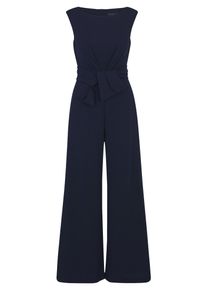 Jumpsuit Vera Mont "Jumpsuit mit weitem Bein", Damen, Gr. 46, EURO, blau (night sky), Obermaterial: 95% Polyester PES. 5% Elasthan EL., Overalls Jumpsuit