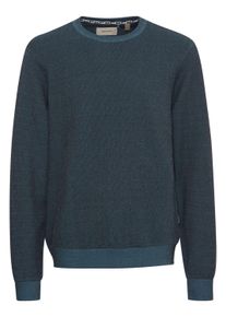 Strickfleece-Pullover Blend "Strickpullover BHSweatshirt", Herren, Gr. M, blau (provincial blau), Obermaterial: 100% Baumwolle CO., Pullover Strickfleece-Pullover
