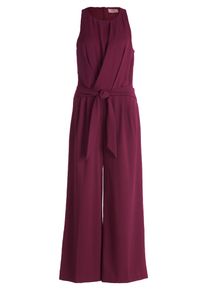 Jumpsuit Vera Mont "Jumpsuit mit Bindeg&uuml;rtel", Damen, Gr. 36, EURO, rot (wild ruby), Obermaterial: 95% Polyester PES. 5% Elasthan EL., Overalls Jumpsuit