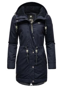Winterjacke Ragwear "Winterjacke YM-Canny", Damen, Gr. XS, blau (navy21), Obermaterial: 65% Polyester PES. 35% Baumwolle CO. Obermaterial: Futter: 100% Polyester PES. 100% Polyester PES., Jacken Winterjacke