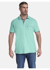 Poloshirt Jan Vanderstorm "Poloshirt MELKER", Herren, Gr. L, blau (t&uuml;rkis), Obermaterial: 100% Baumwolle CO., comfort fit normal, ohne Ausschnitt, Shirts Poloshirt