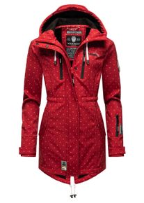 Funktionsparka Marikoo "Funktionsmantel Zimtzicke", Damen, Gr. XS, rot (rot with dots), Obermaterial: 98% Polyester PES. 2% Elasthan EL. Obermaterial: Futter: 100% Polyester PES., Jacken Funktionsparka