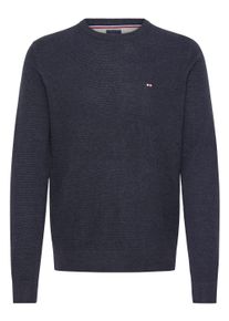 Strickfleece-Pullover FQ1924 "Strickpullover FQGRANBY", Herren, Gr. M, blau (salute melange), Obermaterial: 100% Baumwolle CO., Pullover Strickfleece-Pullover