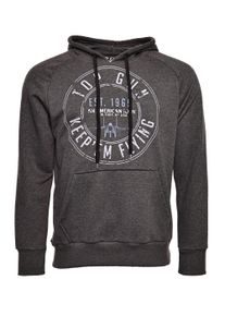 Kapuzensweatshirt Top Gun "Hoodie TG20212107", Herren, Gr. XL, grau (anthrazit), Obermaterial: 65% Baumwolle CO. 35% Polyester COOLMAX PES(Coolmax)., Pullover Kapuzensweatshirt