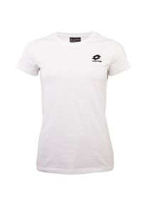 T-Shirt Lotto, Damen, Gr. M (38), wei&szlig; (hellwei&szlig;), 100% Baumwolle, unifarben, normal, Rundhals, gerader Abschluss, Shirts T-Shirt, - in k&ouml;rpernaher Form