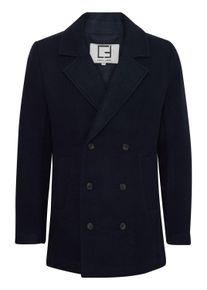 Wollmantel Casual Friday "Wollmantel CFVILMER wool mix peacoat", Damen, Gr. XL, blau (schwarz navy), Obermaterial: 70% Polyester PES. 30% Wolle WO., M&auml;ntel Wollmantel