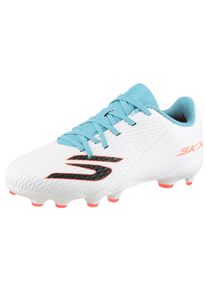 Fu&szlig;ballschuh Skechers "JR CRIB FG, Skechers Skx_2 Jr Td Mg", Kinder, Gr. 28, wei&szlig; (wtqp wei&szlig;), Lederimitat, Schuhe Fu&szlig;ballschuh, Academy Fu&szlig;ballschuh mit reaktionsschneller Passform