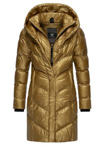 Kurzmantel Ragwear "Kurzmantel Natalka Bling", Damen, Gr. M, gold (inca gold), Obermaterial: 100% Nylon NY. Obermaterial: Futter: 100% Polyester PES. 100% Polyester PES., M&auml;ntel Kurzmantel
