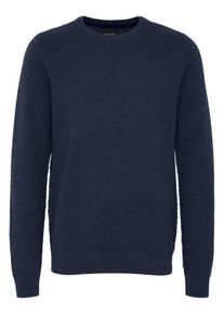 Strickfleece-Pullover Blend "Strickpullover BHZap", Herren, Gr. M, blau (marineblaus), Obermaterial: 100% Baumwolle CO., Pullover Strickfleece-Pullover