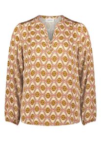 Klassische Bluse Cartoon "Casual-Bluse mit Kn&ouml;pfen", Damen, Gr. 34, braun (braun, ros&eacute;), Obermaterial: 100% Viskose CV., Blusen Klassische Bluse