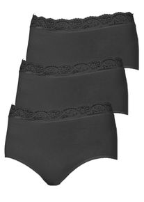 Taillenslip Nina von C. "3er Pack Damen Taillenslip Slipboutique", Damen, Gr. 42, schwarz, Obermaterial: 93% Baumwolle CO. 7% Elasthan EL., Unterhosen Taillenslip