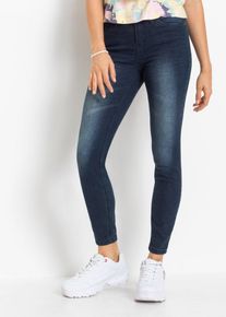 Skinny-fit-Jeans bonprix, Damen, Gr. 46, N-Gr, dunkelblau denim, Denim/Jeans, Obermaterial: 76% Baumwolle, 16% Polyester, 7% Viskose, 1% Elasthan, skinny fit, Jeans Skinny-fit-Jeans, Skinny-fit-Passform, verk&uuml;rztes 7/8-Bein, mit Five-Pocket-Style