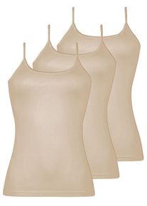 Achseltop Nina von C. "3er Pack Damen Tr&auml;gerhemd Daily", Damen, Gr. 40, N-Gr, beige (nude), Obermaterial: 100% Baumwolle CO., Unterhemden Achseltop