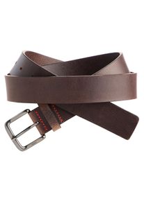 Lederg&uuml;rtel Hugo "Geffrey Sz35", Damen, Gr. 100, schwarz braun 205, Leder, unifarben mit Farbeins&auml;tzen, G&uuml;rtel Lederg&uuml;rtel, aus B&uuml;ffelleder, MADE IN ITALY