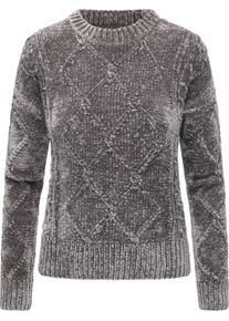 Strickpullover Ragwear "Strickpullover Jannina", Damen, Gr. M, stone grau, Obermaterial: 100% Polyester PES. Futter: 100% Polyester PES., Rundhals, &Auml;rmel ohne &Auml;rmelschlitz Rippb&uuml;ndchen, Pullover Strickpullover