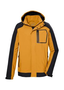 Outdoorjacke Killtec "KOS 54 MN JCKT", Herren, Gr. XL, gelb, Obermaterial: 100% Polyester;Futter: 100% Polyester, Jacken Outdoorjacke, Wasser- und winddichte Funktionsjacke, atmungsaktiv, abnehmbare Kapuze