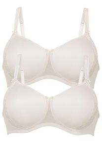 Schalen-BH Anita "2er Pack Schalen BH Lace Rose", Damen, Gr. 90, Cup F, beige (champagner champagner), Obermaterial: 50% Polyamid PA. 30% Polyester PES. 20% Elasthan EL., BHs Schalen-BH