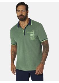 Poloshirt Jan Vanderstorm "Poloshirt HERFINN", Herren, Gr. XL, gr&uuml;n (gr&uuml;n melange), Obermaterial: 100% Baumwolle CO., Shirts Poloshirt