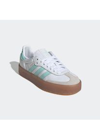 Sneaker adidas originals "SAMBAE", Damen, Gr. 38, cloud wei&szlig;, clear mint, gold metallic, Baumwolle, Synthetik, Schuhe Sneaker, f&uuml;r Jugendliche