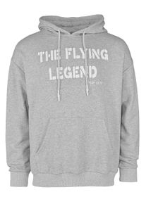 Kapuzensweatshirt Top Gun "Hoodie TG22003", Herren, Gr. S, grau (grau melange), Obermaterial: 65% Baumwolle CO. 35% Polyester COOLMAX PES(Coolmax)., Pullover Kapuzensweatshirt