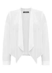 Blusenjacke Vera Mont "Blusenjacke ohne Verschluss", Damen, Gr. 44, wei&szlig; (rohwei&szlig;), Obermaterial: 100% Polyester Pol. recyc.., Jacken Blusenjacke