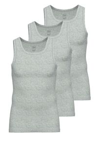 Achselhemd Ammann "3er Pack Athletic Shirt Day Modern / Close to you", Damen, Gr. 6, N-Gr, grau (cloud melange), Obermaterial: 93% Baumwolle CO. 7% Elasthan EL., Unterhemden Achselhemd