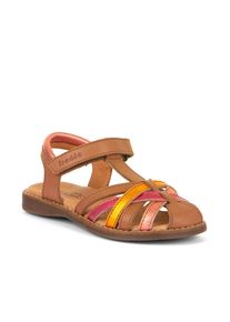 Sandale froddo, M&auml;dchen, Gr. 25, bunt (braun, multi), Leder, metallic, Schuhe Sandale