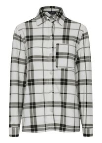 Fleecejacke oxmo "Fleecejacke OXChia", Damen, Gr. S, grau (asphalt), Obermaterial: 100% Polyester PES., regular fit ca. Mitte Oberschenkel, Jacken Fleecejacke