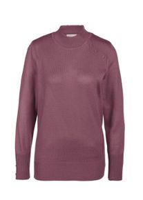 Strickpullover GOLDNER "Pflegeleichter Pullover mit Stehbundkragen", Damen, Gr. 40, braun (cassis), Obermaterial: 100% Polyacryl PAN., Rippe, Pullover Strickpullover, Mit liebevollen Details gearbeitet