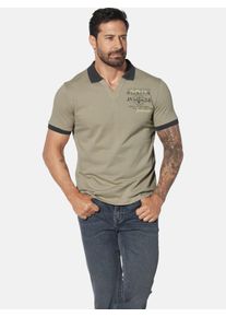 Poloshirt Jan Vanderstorm "Poloshirt VOLKUR", Herren, Gr. 6XL, gr&uuml;n (khaki), Obermaterial: 100% Baumwolle CO., Shirts Poloshirt