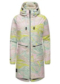 Wintermantel Ragwear "Wintermantel Holstic Print", Damen, Gr. S, gr&uuml;n (light mint), Obermaterial: 100% Polyester PES. Obermaterial: Futter: 100% Polyester PES. 100% Polyester PES., M&auml;ntel Wintermantel