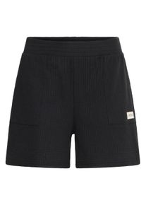 Shorts oxmo "Shorts OXWim", Damen, Gr. XL, N-Gr, schwarz, Obermaterial: 57% Baumwolle CO. 43% Polyester PES., Hosen Shorts