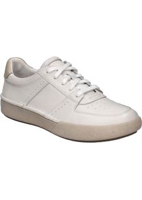 Sneaker Josef Seibel "Claire 19, weiss-beige", Damen, Gr. 36, wei&szlig; (wei&szlig;, beige), Obermaterial: 100% Rindsleder Leather cow., Schuhe Sneaker