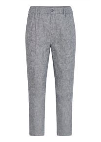 Leinenhose Casual Friday "Leinenhose CFMarc", Herren, Gr. 33, L&auml;nge 32, blau (schwarz navy melange), Obermaterial: 55% Leinen LI. 45% Baumwolle CO., Hosen Leinenhose