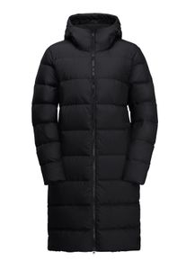 Daunenmantel Jack Wolfskin "FROZEN PALACE COAT W RDS", Damen, Gr. XXL, schwarz, Obermaterial: 100% Polyester. Futter: 100% Polyester. Wattierung: 90% Entendaune, 10% Federn, hoch geschlossener Ausschnitt, M&auml;ntel Daunenmantel, mit Entendaunen- und Federf&uuml;llung, mit individuell anpassbarer Kapuze