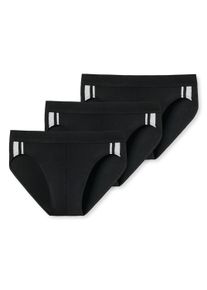 Slip Schiesser "Slip 3er Pack", Herren, Gr. S, schwarz, Obermaterial: 95% Baumwolle CO. 5% Elasthan EL., Unterhosen Slip