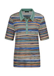 Print-Shirt GOLDNER "Kurzgr&ouml;&szlig;e Jerseyshirt mit Ethno-Design", Damen, Gr. 21, terrakotta, gemustert, Obermaterial: 95% Viskose CV. 5% Elasthan EL., gerade, Shirts Print-Shirt, stretchbequemer Viskosejersey