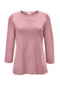 3/4 Arm-Pullover GOLDNER, Damen, Gr. 25, rosa (altros&eacute;), Obermaterial: 87% Viskose CV. 9% Polyester PES. 4% metallisierte Fasern MTF., festlich, Tubular, Pullover 3/4 Arm-Pullover, Mit feinen Glanzgarnen