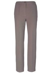 2-in-1-Hose GOLDNER "Angenehm weiche Flanell-Hose ANNA", Damen, Gr. 46, N-Gr, beige (taupe), Obermaterial: 63% Polyester PES. 32% Viskose CV. 5% Elasthan EL., Hosen 2-in-1-Hose