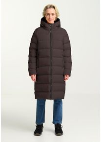 Daunenmantel Jack Wolfskin "FROZEN PALACE COAT W RDS", Damen, Gr. XXL, peat, Obermaterial: 100% Polyester. Futter: 100% Polyester. Wattierung: 90% Entendaune, 10% Federn, hoch geschlossener Ausschnitt, M&auml;ntel Daunenmantel, mit Entendaunen- und Federf&uuml;llung, mit individuell anpassbarer Kapuze