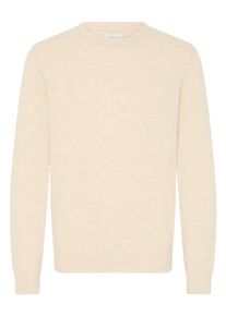 Strickfleece-Pullover Blend "Strickpullover BHBRANKO", Herren, Gr. S, beige (crockery melange), Obermaterial: 60% Wolle mw. 40% Nylon NY., Pullover Strickfleece-Pullover