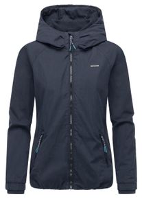 Outdoorjacke Ragwear "Outdoorjacke Dizzie A YOUMODO", Damen, Gr. 4XL, blau (navy), Obermaterial: 68% Baumwolle CO. 32% Nylon NY., Jacken Outdoorjacke