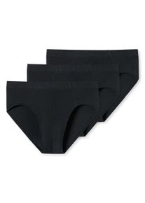 Slip Schiesser "Slip 3PACK Supermini "95/5" 3er Pack", Herren, Gr. M, schwarz, Obermaterial: 95% Baumwolle CO. 5% Elasthan EL., Unterhosen Slip