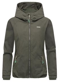 Outdoorjacke Ragwear "Outdoorjacke Dizzie A YOUMODO", Damen, Gr. 4XL, gr&uuml;n (schwarz olive), Obermaterial: 68% Baumwolle CO. 32% Nylon NY., Jacken Outdoorjacke