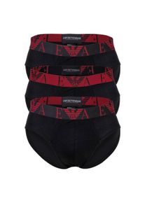 Slip Emporio Armani "Slip Bold Monogram 3er Pack", Herren, Gr. XL, schwarz, Obermaterial: 95% Baumwolle CO. 5% Elasthan EL., Unterhosen Slip