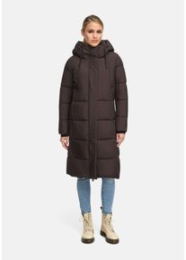Winterjacke Marikoo "Marikoo Chumanii Damen Herbst Winter Steppmantel Parka lang N057", Damen, Gr. XXL, braun (choco), Obermaterial: 100% Polyester PES., Jacken Winterjacke