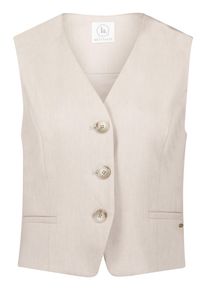 BETTY & CO Shirtweste BETTY & CO "Sommerweste mit Taschen", Damen, Gr. 42, beige, Obermaterial: 35% Polyester Pol. recyc.. 24% Leinen LI. 20% Baumwolle CO. 18% Viskose CV. 3% Elasthan EL., Westen Shirtweste